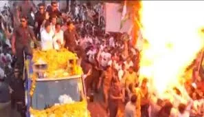 A sudden fire accident 